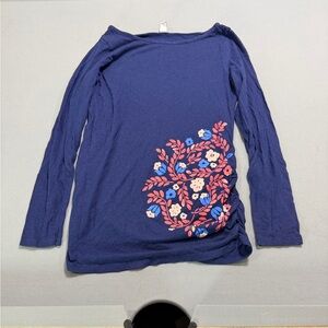 Old Navy Deep Blue Maternity Shirt